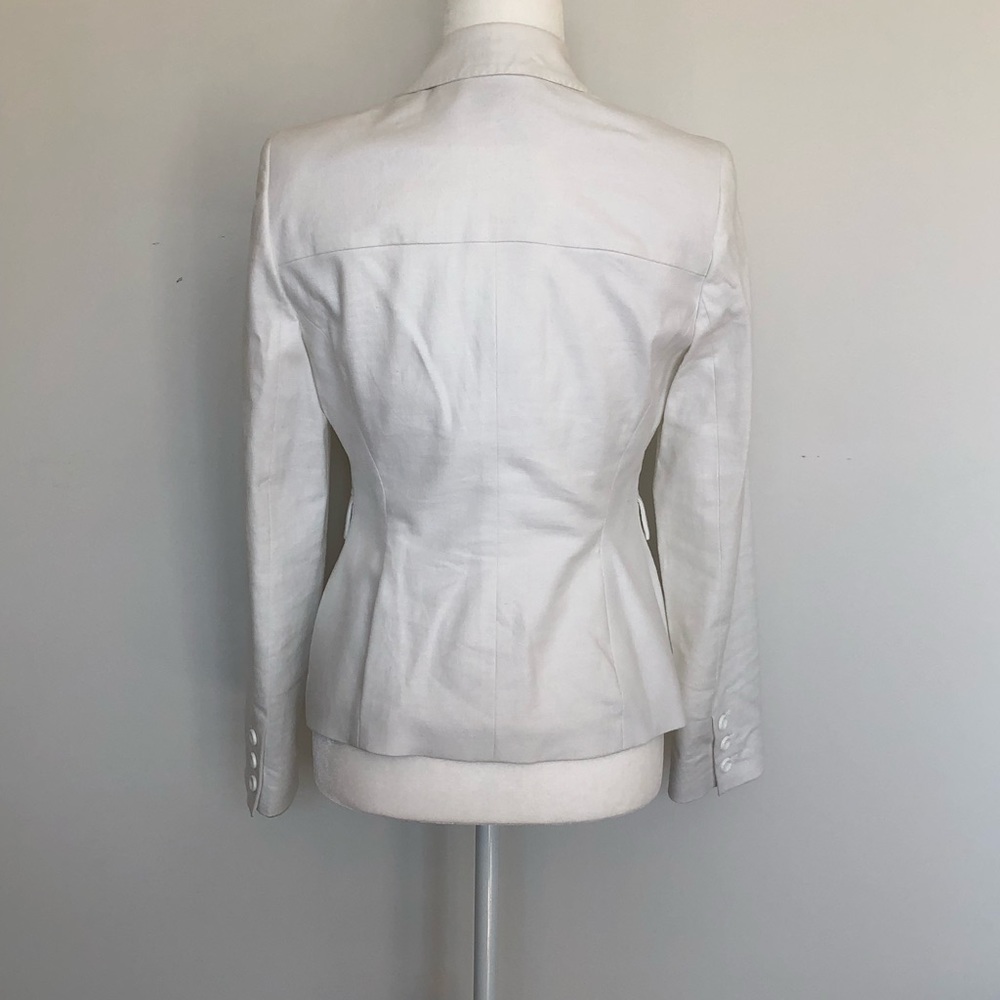 Nine West Lined Linen Blazer Sz 2 - Picture 4 of 6